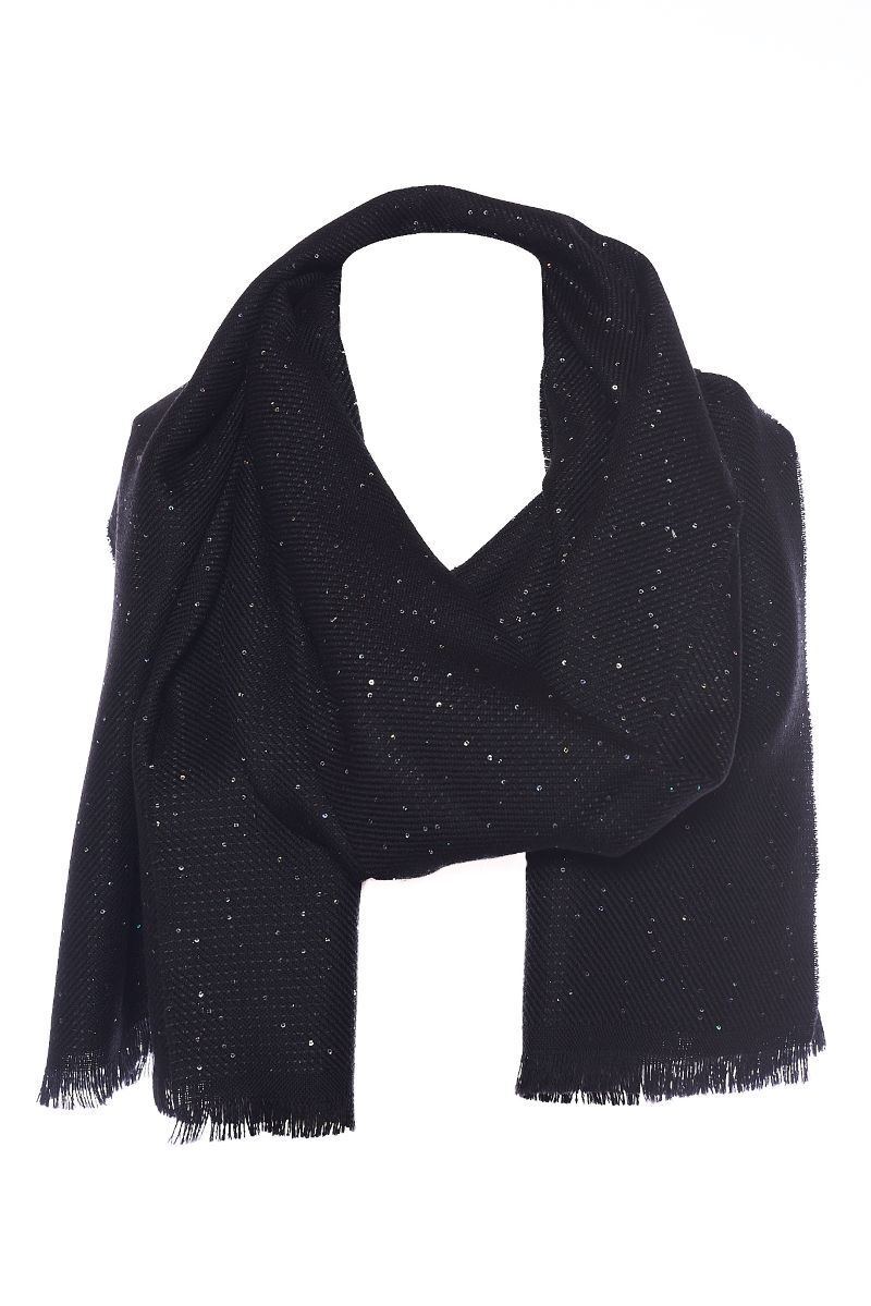 Шарф черный Rocco Ragni